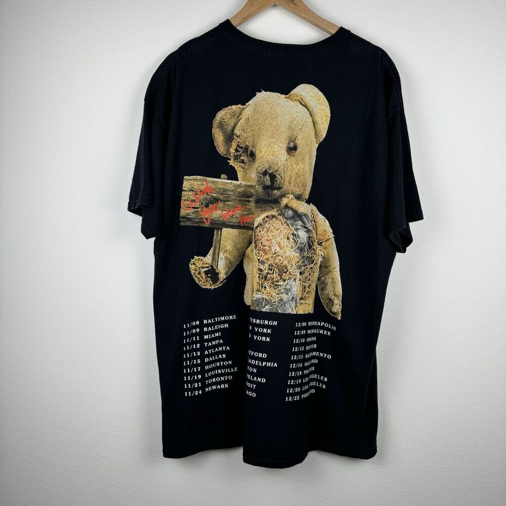 Travis Scott Astro World Tour Shirt Mens 2XL Black Teddy Bear Wish You Were Here